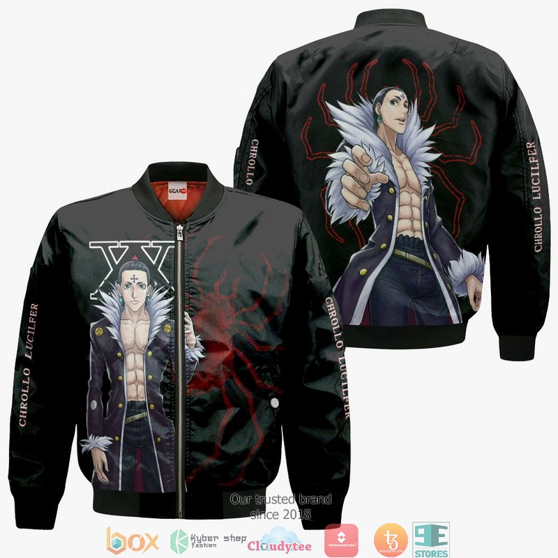 Chrollo Lucilfer Phantom Troupe Anime HxH Merch Black 3d Hoodie, Bomber jacket 4 Chrollo Lucilfer Phantom Troupe Anime HxH Merch Black 3d Hoodie Bomber jacket 1 2 3