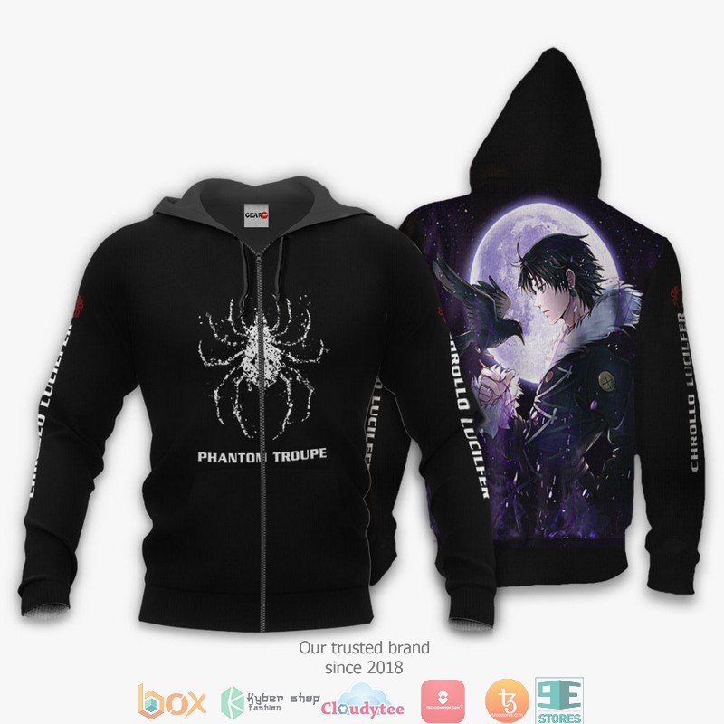 Chrollo Lucilfer Phantom Troupe HxH Anime Merch 3d Hoodie Bomber jacket