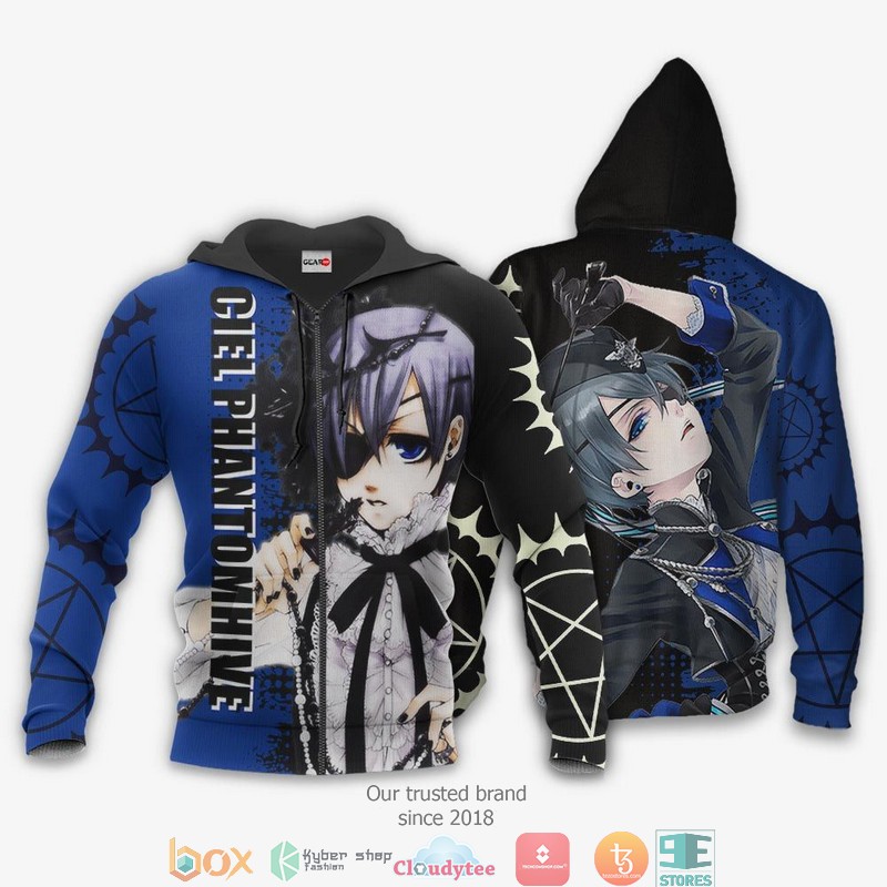 Ciel Phantomhive Black Butler Anime 3d Hoodie, Bomber jacket 1 Ciel Phantomhive Black Butler Anime 3d Hoodie Bomber jacket