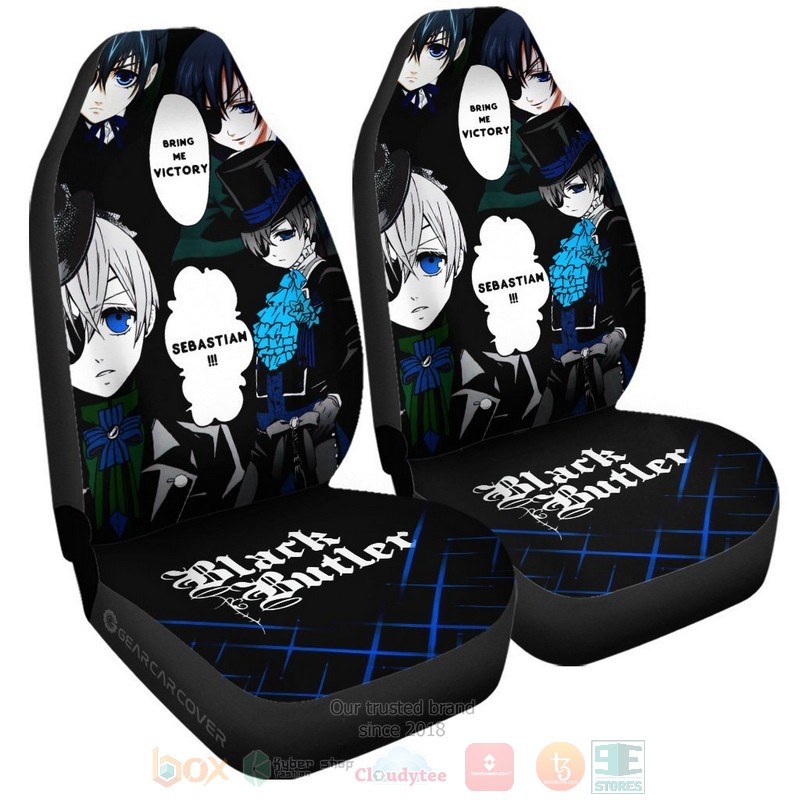 BEST-Anime Ciel Phantomhive Black Butler Luxury Car Seat Covers 4 Ciel Phantomhive Black Butler Anime Car Seat Cover 1 2 3