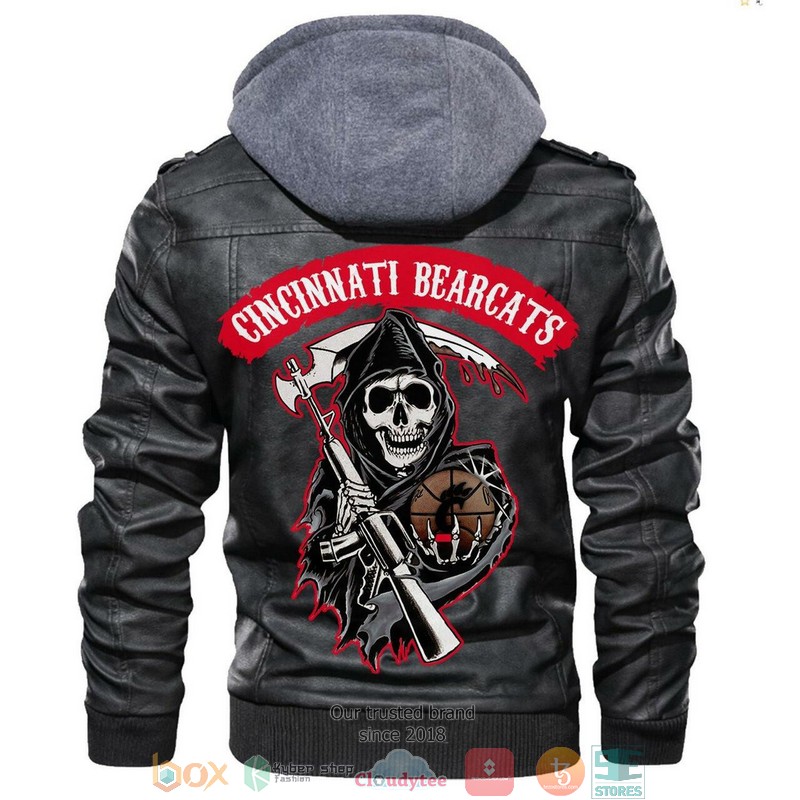 Cincinnati Bearcats NCAA Basketball Black Leather Jacket