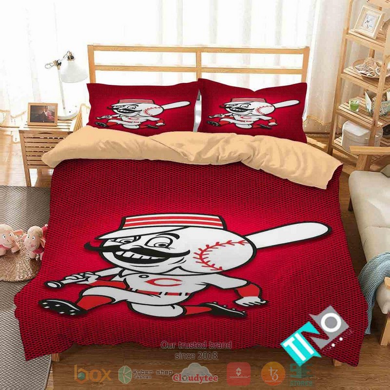Cincinnati Reds MLB logo red Bedding Set