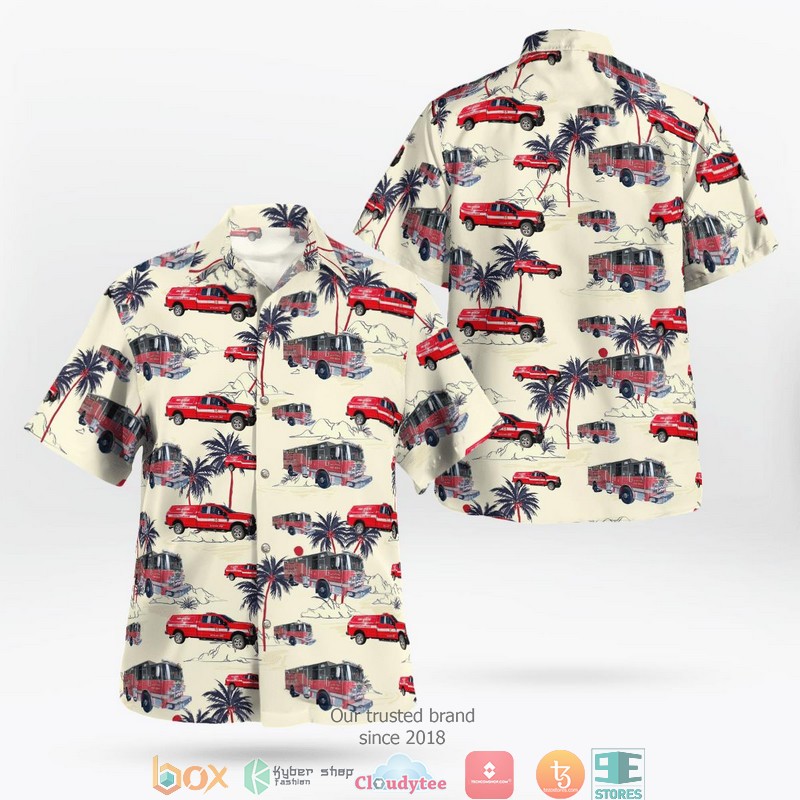 City of Beaufort Town of Port Royal Fire Department Hawaiian Shirt word2