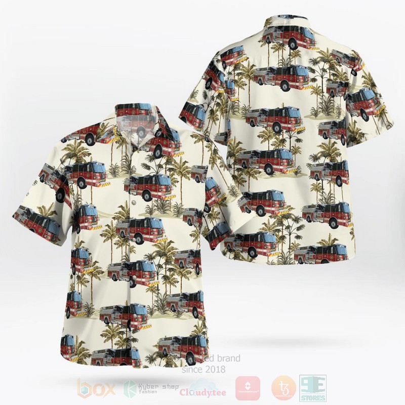 BEST City of Bridgeport Fire Department WV 3D Aloha Shirt word3