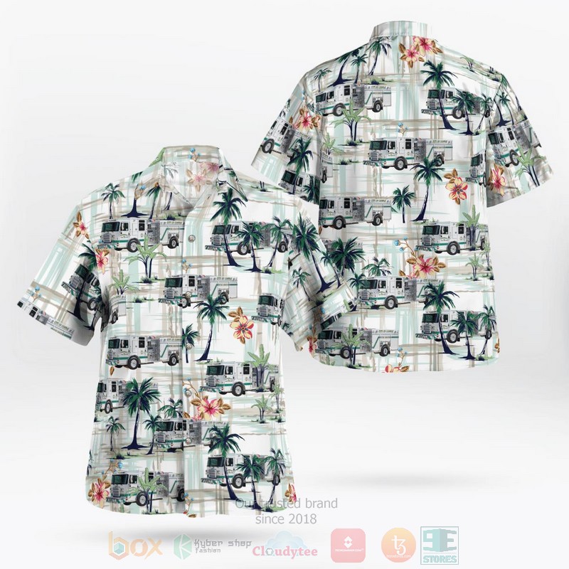 BEST City of Conway Fire Department 3D Aloha Shirt word3