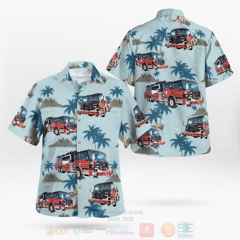 NEW City of Hialeah Fire Department Florida Hawaii Shirt word3