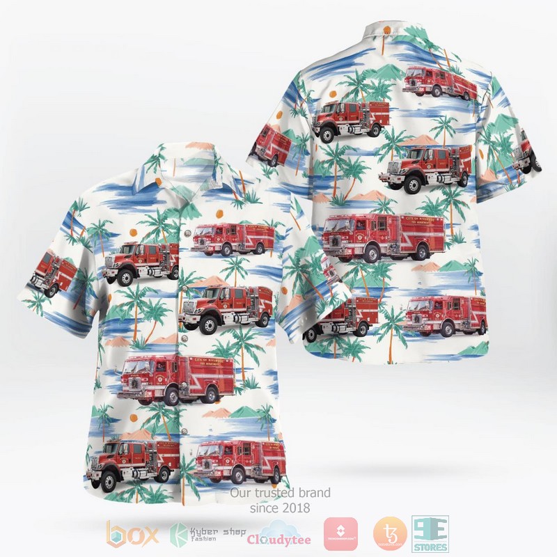 HOT City of Riverside Fire Department Hawaii Shirt 3 City of Riverside Fire Department Hawaiian Shirt