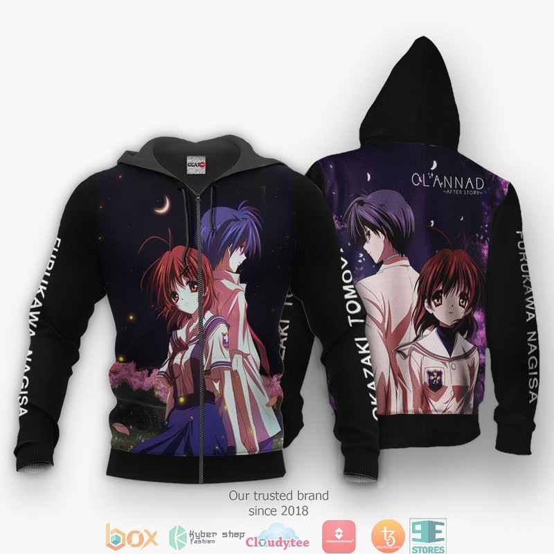 Clannad After Story Okazaki Tomoya Furukawa Nagisa 3d Hoodie, Bomber jacket 13 Clannad After Story Okazaki Tomoya Furukawa Nagisa 3d Hoodie Bomber jacket