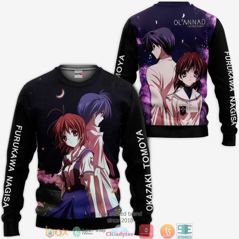 Clannad After Story Okazaki Tomoya Furukawa Nagisa 3d Hoodie Bomber jacket 1