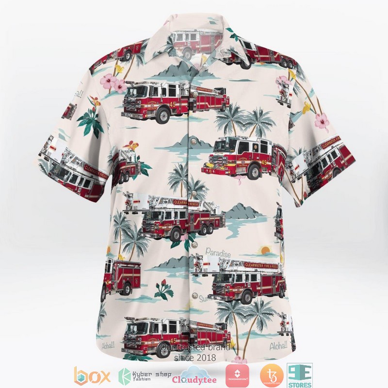 Clearwater Pinellas County Florida Clearwater Fire and Rescue 3D Hawaii Shirt 3 Clearwater Pinellas County Florida Clearwater Fire and Rescue 3D Hawaii Shirt 1 2