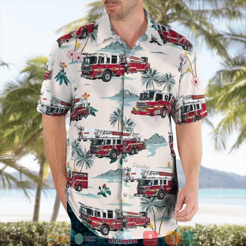 Clearwater Pinellas County Florida Clearwater Fire and Rescue 3D Hawaii Shirt 4 Clearwater Pinellas County Florida Clearwater Fire and Rescue 3D Hawaii Shirt 1 2 3