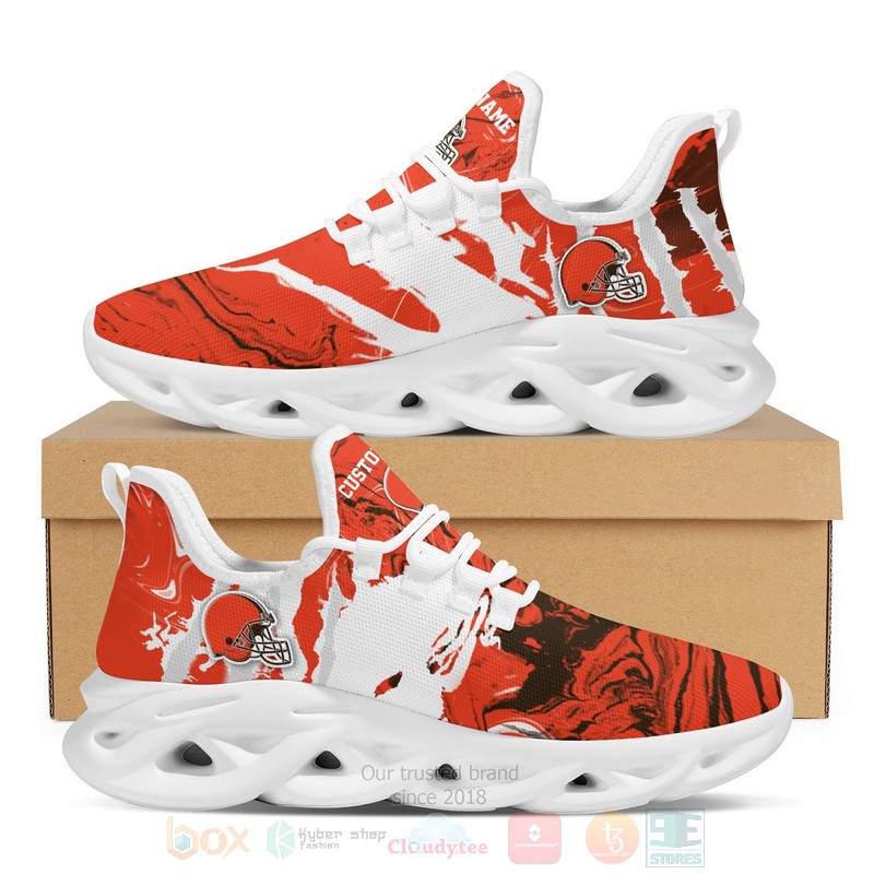 BEST Cleveland Browns NFL American Custom Name Clunky Max Soul Sneakers