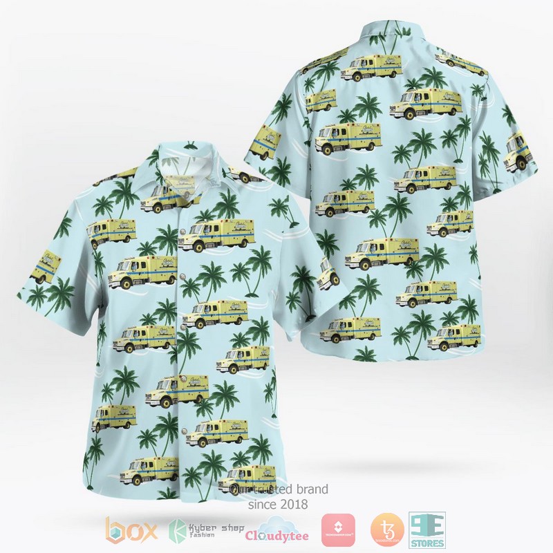 Cleveland Ohio Cleveland EMS Hawaiian Shirt word3