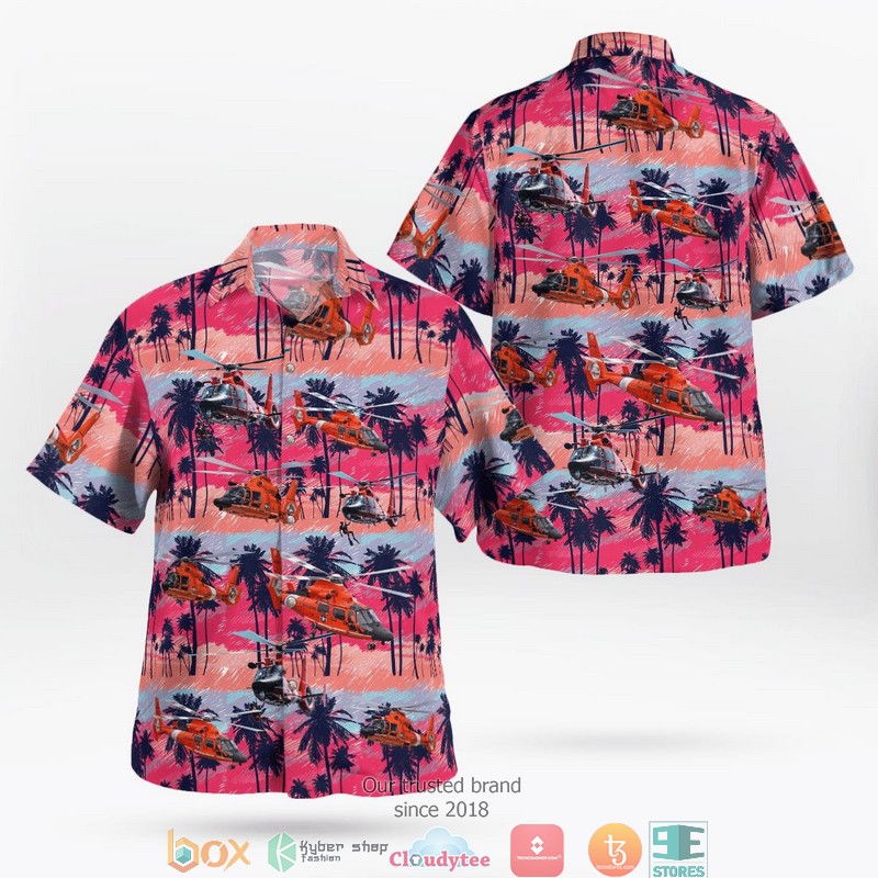 Coast Guard Eurocopter MH-65 Dolphin Hawaiian Shirt
