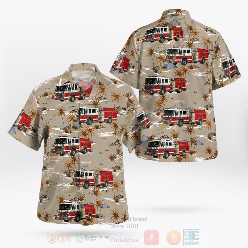 BEST Cockeysville, Baltimore County, Maryland, Cockeysville Volunteer Fire Company Station 39 3D Aloha Shirt word2
