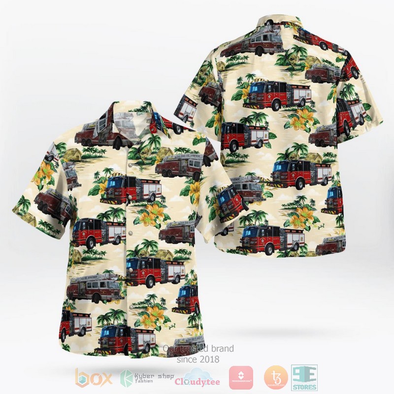 Cocoa Beach Florida City of Cocoa Beach Fire Department Hawaiian Shirt