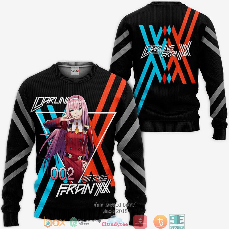 Code 002 Zero Two Darling In The Franxx Anime 3d Hoodie, Bomber jacket 2 Code 002 Zero Two Darling In The Franxx Anime 3d Hoodie Bomber jacket 1