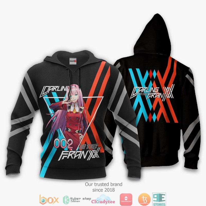 Code 002 Zero Two Darling In The Franxx Anime 3d Hoodie, Bomber jacket 3 Code 002 Zero Two Darling In The Franxx Anime 3d Hoodie Bomber jacket 1 2