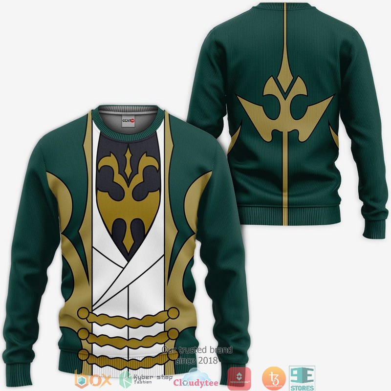 Code Geass Gino Weinberg Anime 3d Hoodie, Bomber jacket 2 Code Geass Gino Weinberg Anime 3d Hoodie Bomber jacket 1