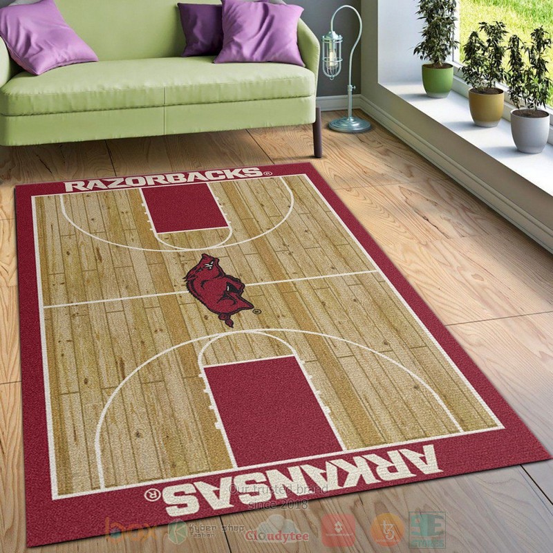 BEST College Home Court Arkansas Basketball Team Logo Bedroom Rugs 3 College Home Court Arkansas Basketball Team Logo Area Rugs 1 2