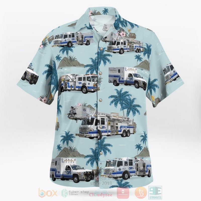 BEST College Station, Brazos County, Texas, College Station Fire Department 3D Aloha Shirt word3