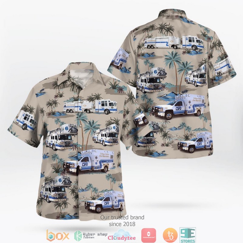 College Station Fire Department Hawaii 3D Shirt