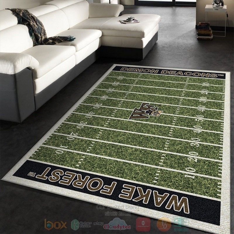 College Wake Forest NFL Team Logo Area Rugs