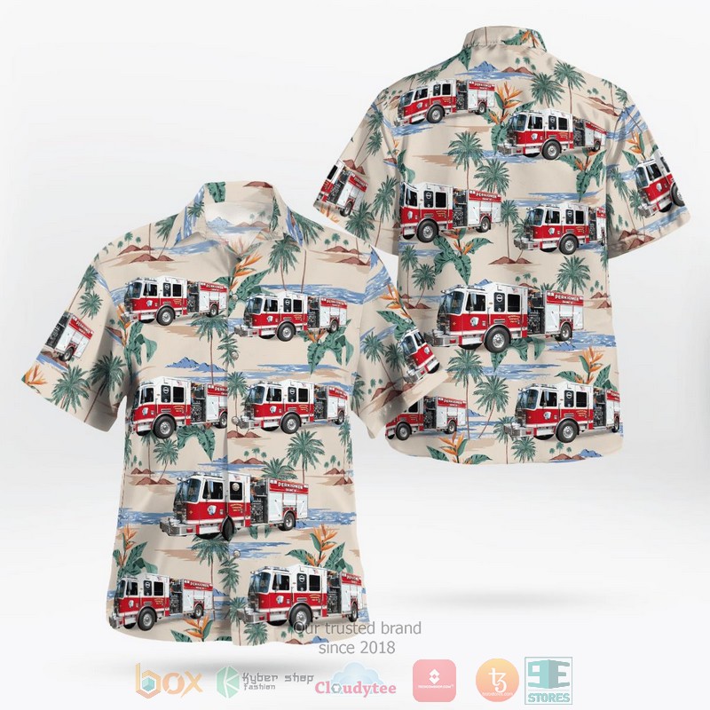 Collegeville Montgomery County Pennsylvania Perkiomen Township Fire Company Engine 66 Hawaiian Shirt