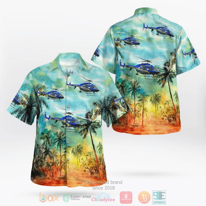 HOT Connecticut State Police Bell 407 N1903A Hawaii Shirt 1 Connecticut State Police Bell 407 N1903A Hawaiian Shirt