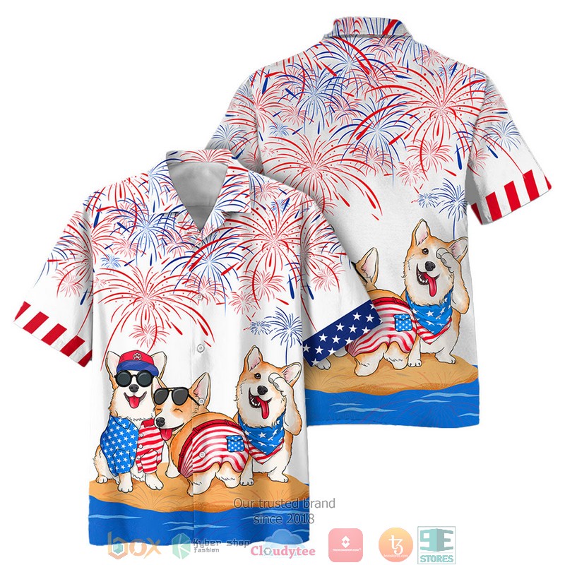NEW Corgi Independence Day Is Coming Hawaii Shirt, Shorts word1
