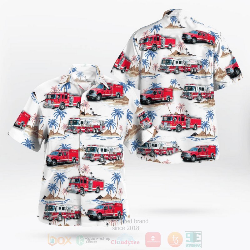 BEST Cornwall-On-Hudson, Orange County, New York, Cornwall-on-Hudson Fire Department 3D Aloha Shirt word2