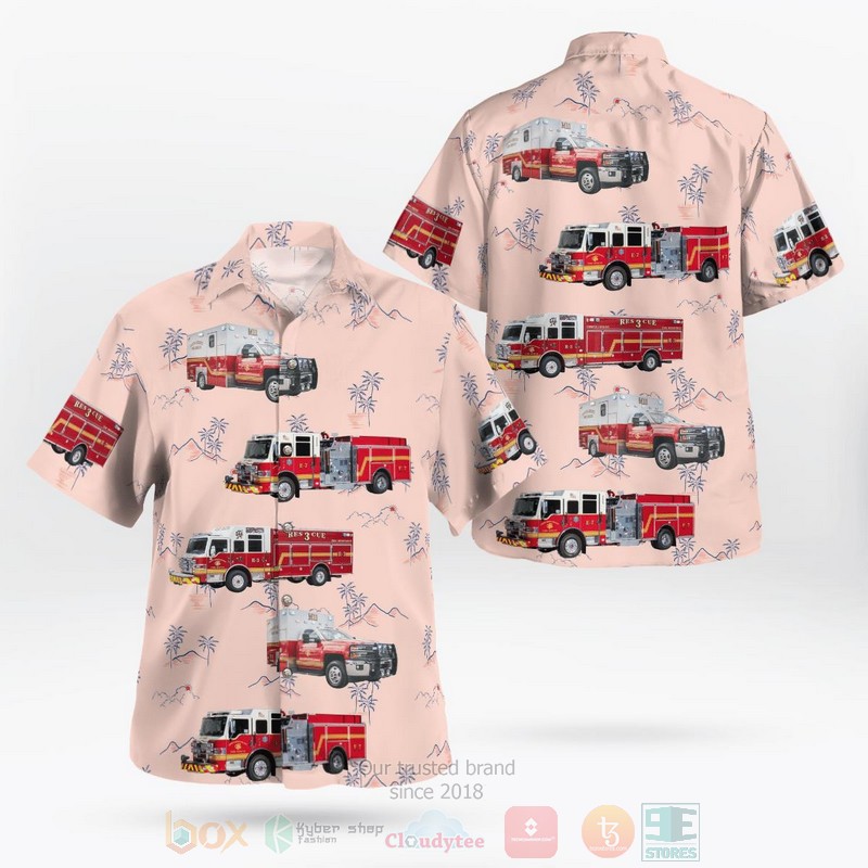 BEST Corpus Christi, Texas, Corpus Christi Fire Department 3D Aloha Shirt word1