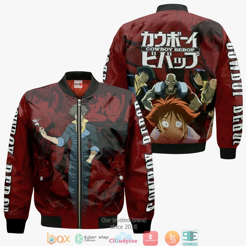 Cowboy Bebop Anime Merch 3d Hoodie, Bomber jacket 4 Cowboy Bebop Anime Merch 3d Hoodie Bomber jacket 1 2 3