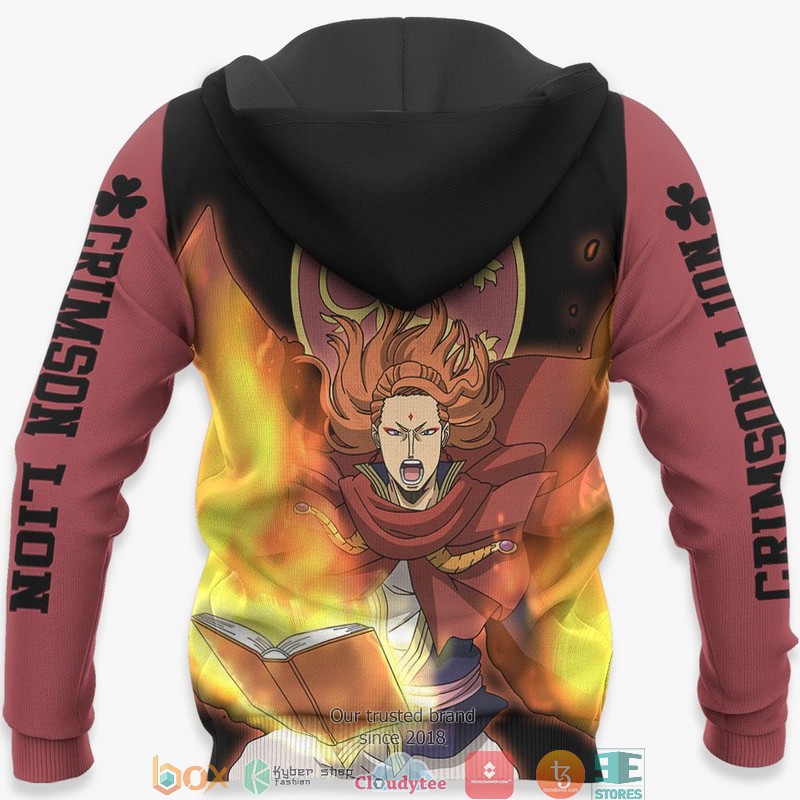 Crimson Lion Fuegoleon Vermillion Black Clover Anime 3d Hoodie Bomber jacket 1 2 3 4