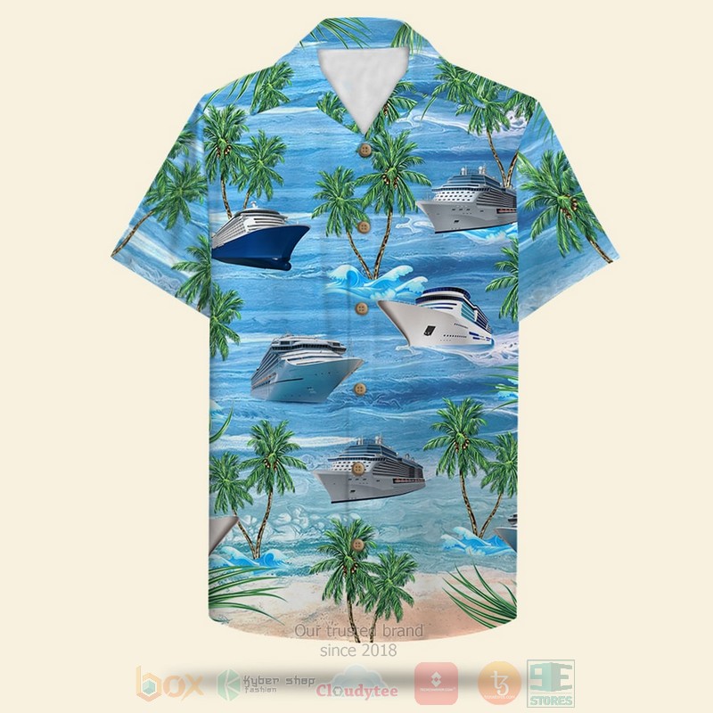 BEST Cruising Friends Cruise And Coconut Tree Knot 2 Bad 3D Aloha Shirt word3