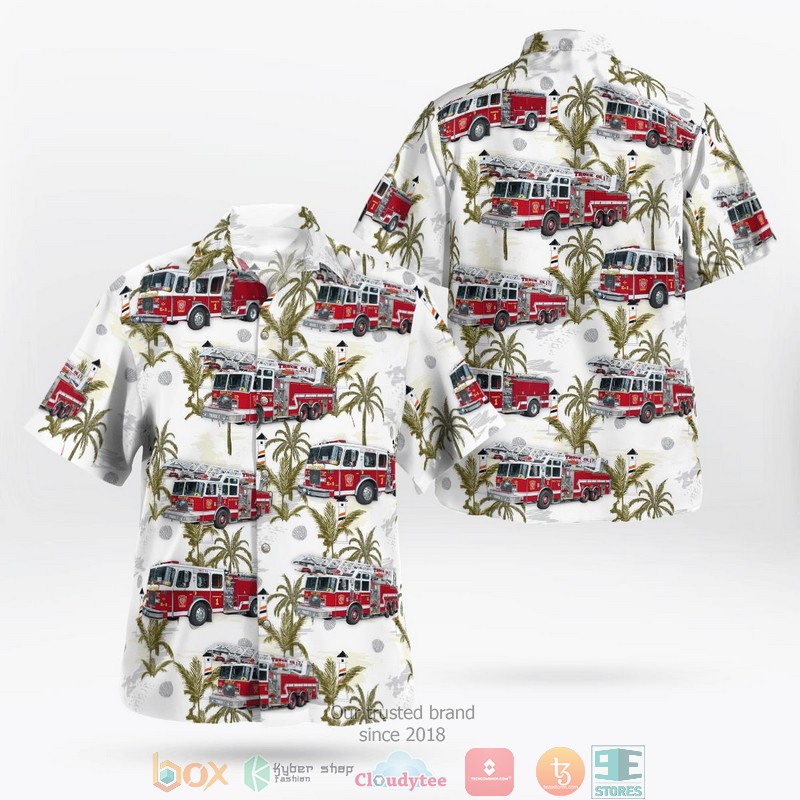 Cumberland Providence County Rhode Island Valley Falls Fire District Hawaiian shirt word2