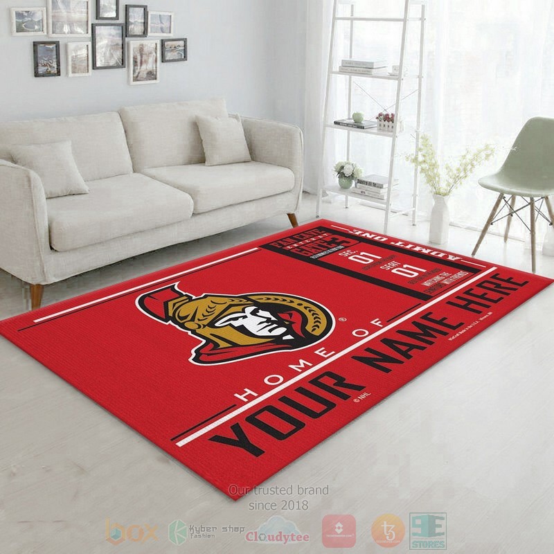 Customizable Ottawa Senators Wincraft Custom Name NHL Area Rugs