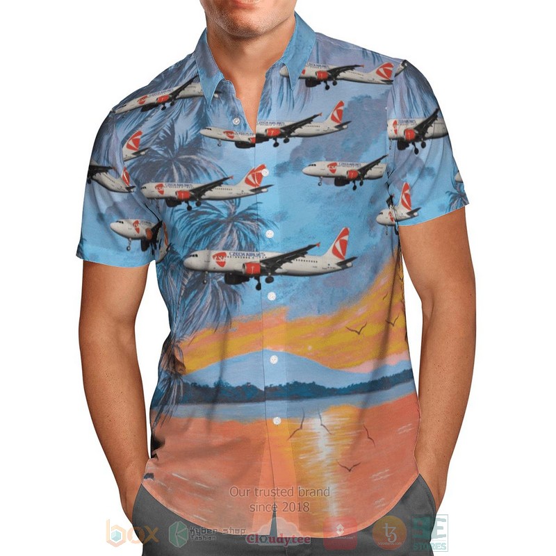 BEST Czech Airlines 3D Aloha Shirt 2 Czech Airlines Hawaiian Shirt 1