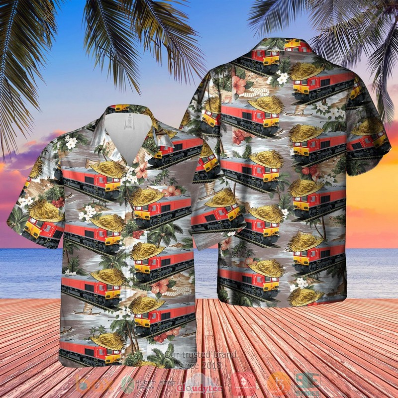 DB Schenker Class 66 Locomotive Train Hawaiian Shirt