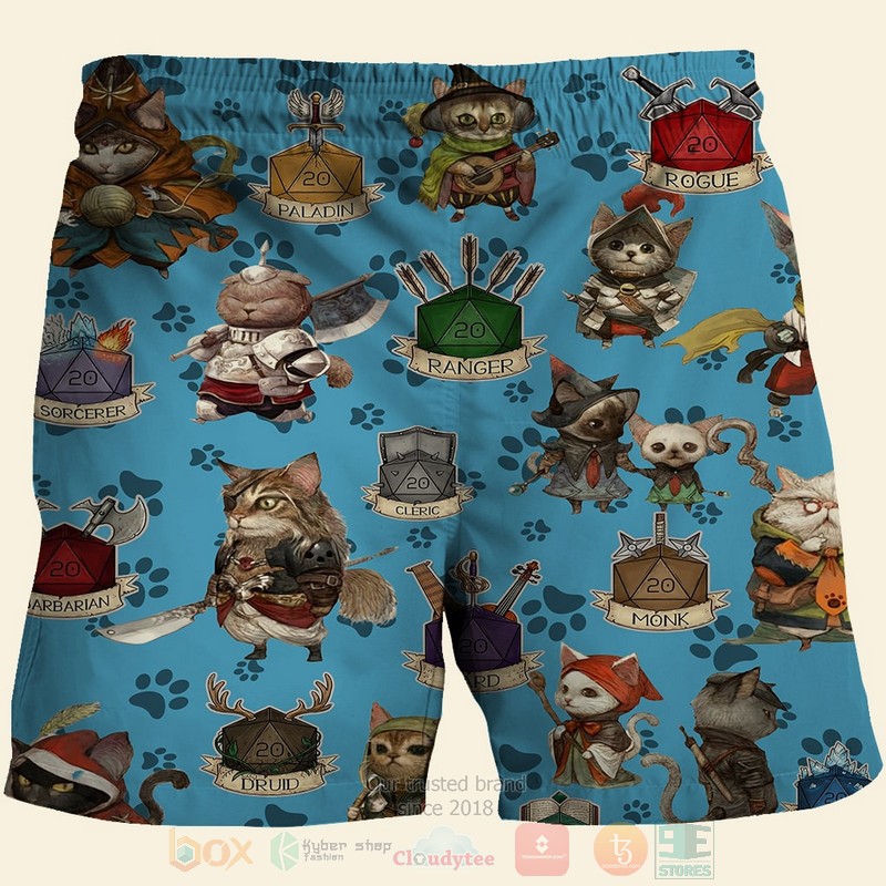 BEST D & D Cat Character Pattern 3D Aloha Shirt, Short-Pants 2 BEST D & D Cat Character Pattern 3D Aloha Shirt, Short-Pants word2