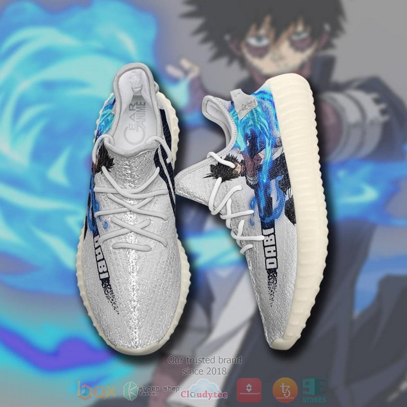 BEST Dabi My Hero Academia Yeezy Shoes Sneaker 3 Dabi My Hero Academia Anime Yeezy Shoes 1 2