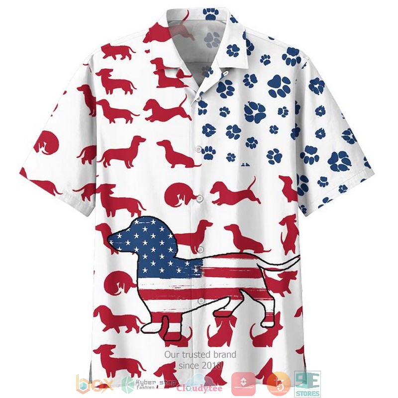 NEW Dachshund Dog pattern Independence Day Is Coming Hawaii Shirt word3