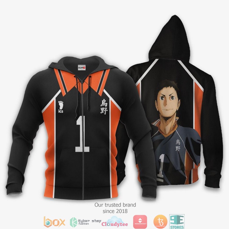 Daichi Sawamura Karasuno s Haikyuu Anime 3d Hoodie Bomber jacket