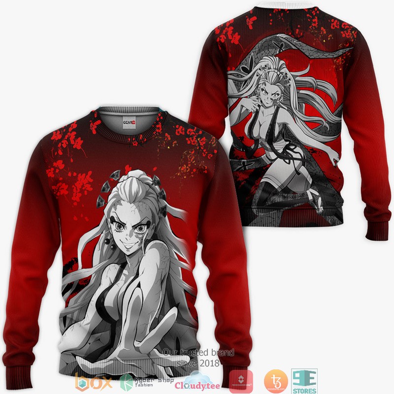Daki Kimetsu Anime Merch Japan Art 3d Hoodie, Bomber jacket 2 Daki Kimetsu Anime Merch Japan Art 3d Hoodie Bomber jacket 1