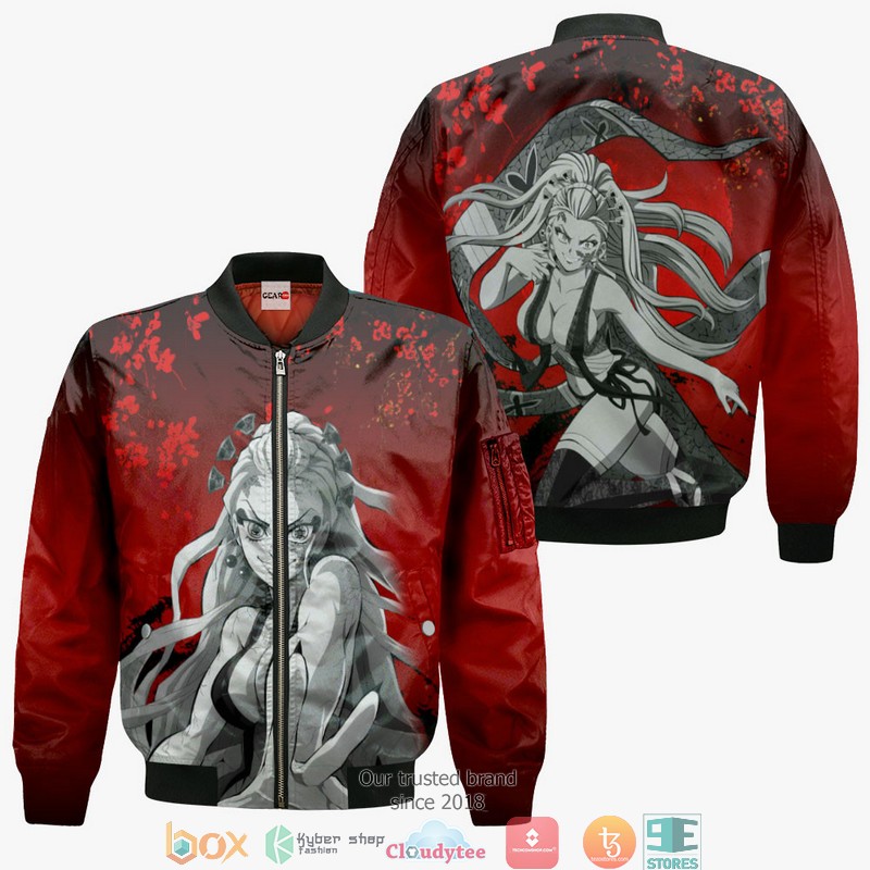 Daki Kimetsu Anime Merch Japan Art 3d Hoodie, Bomber jacket 4 Daki Kimetsu Anime Merch Japan Art 3d Hoodie Bomber jacket 1 2 3