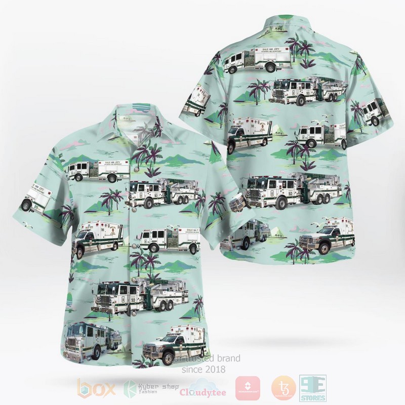 BEST Dale City Volunteer Fire Department 3D Aloha Shirt word3