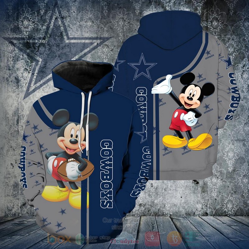 Dallas Cowboys NFL Mickey Mouse 3D Hoodie Shirt