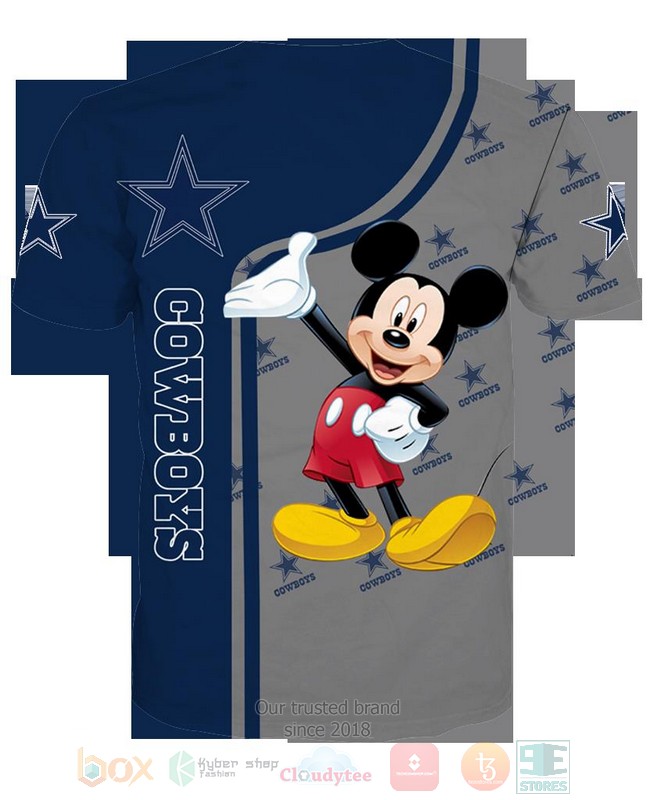 Dallas Cowboys NFL Mickey Mouse 3D Hoodie Shirt 1 2 3 4 5 6
