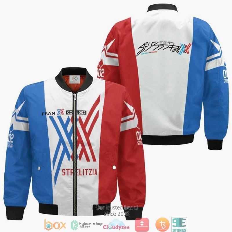 Darling In The Franxx Strelitzia Anime 3D Bomber jacket