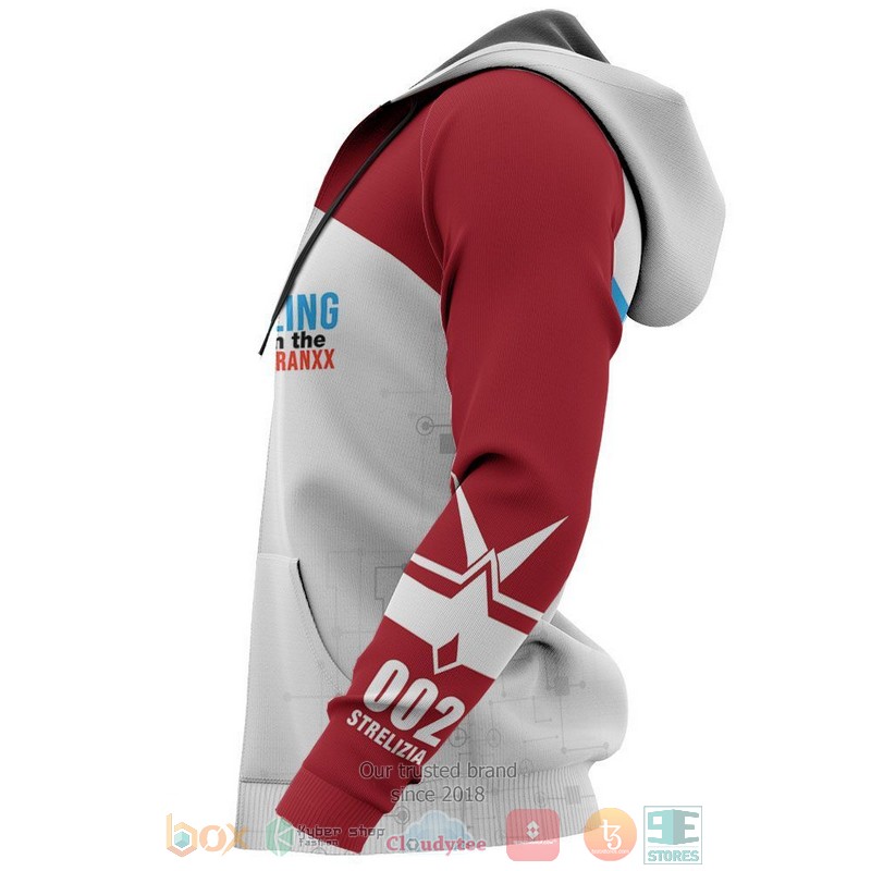 Darling In The Franxx Zero Two Costume Code 002 Anime 3D Hoodie Bomber Jacket 1 2 3 4 5